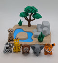 🦁🌿 Safari Playset with 3 Animals 🌿🦒