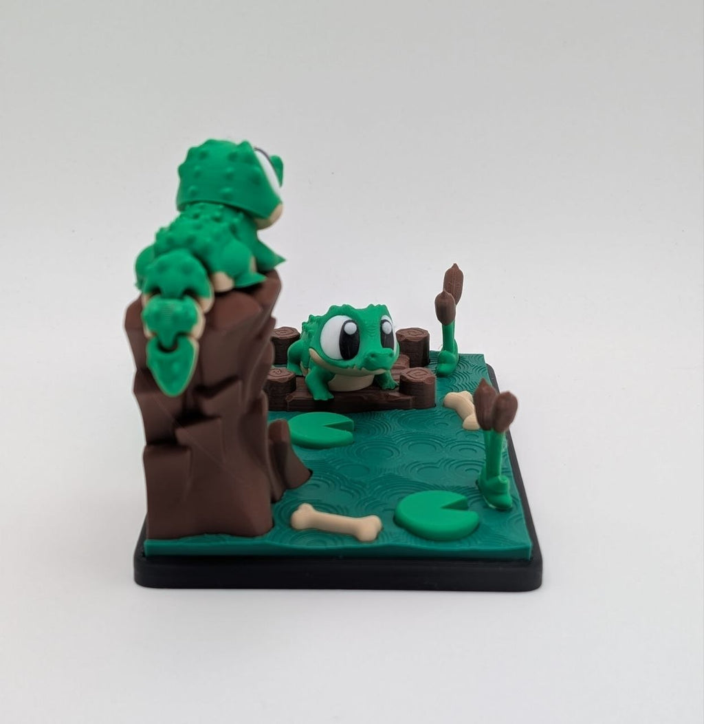 🐊🌿 Mini Crocodile Playset 🌿🐊