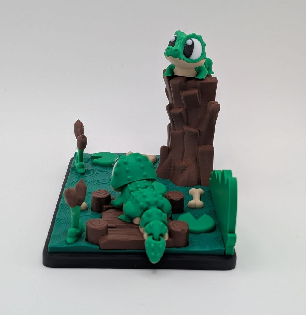 🐊🌿 Mini Crocodile Playset 🌿🐊