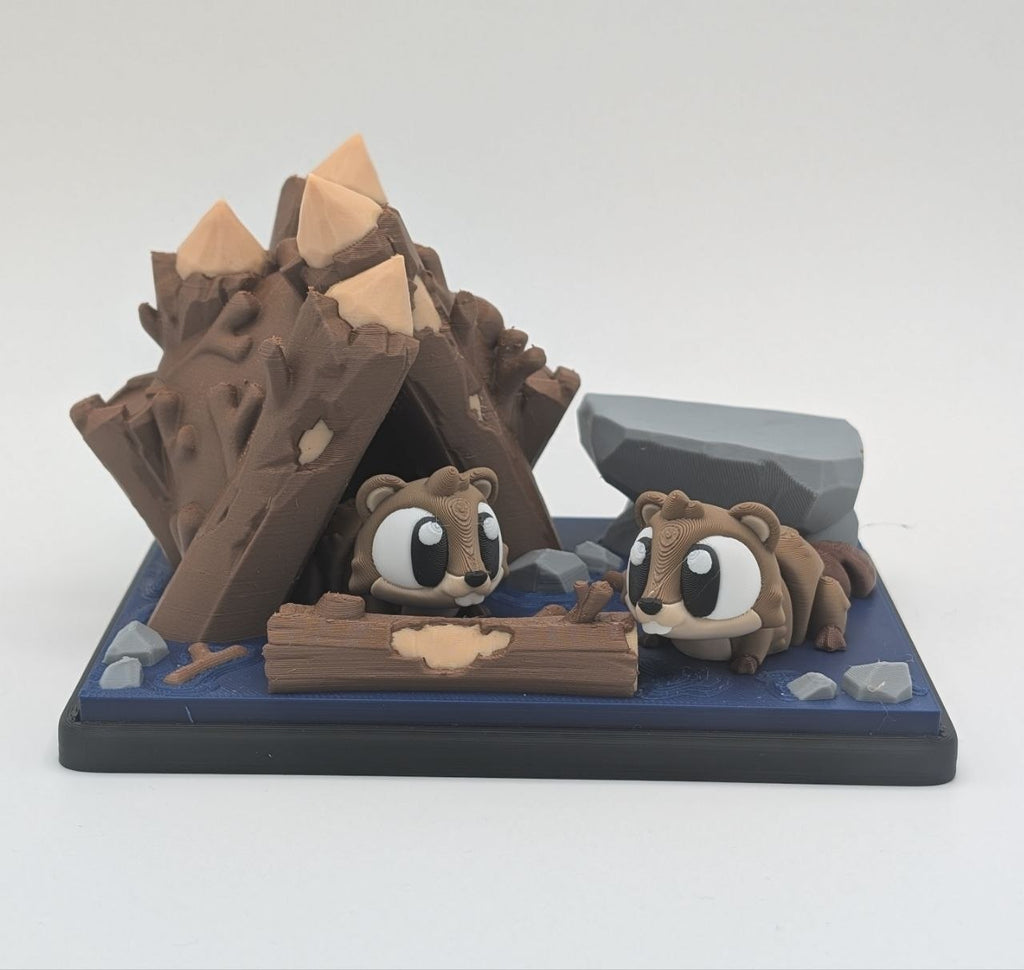 🦫🌲 Mini Beaver Playset 🌲🦫