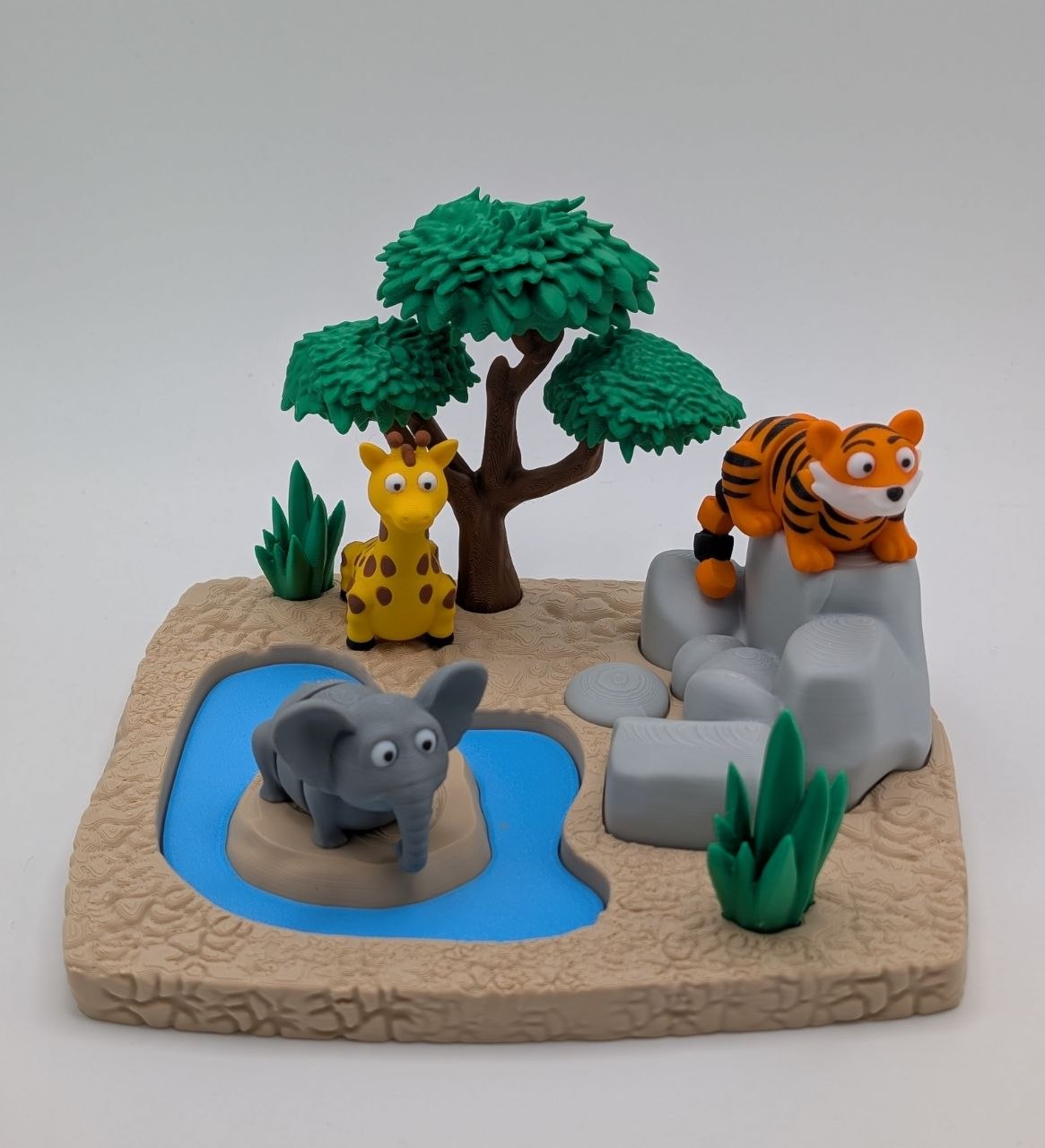 🦁🌿 Safari Playset with 3 Animals 🌿🦒